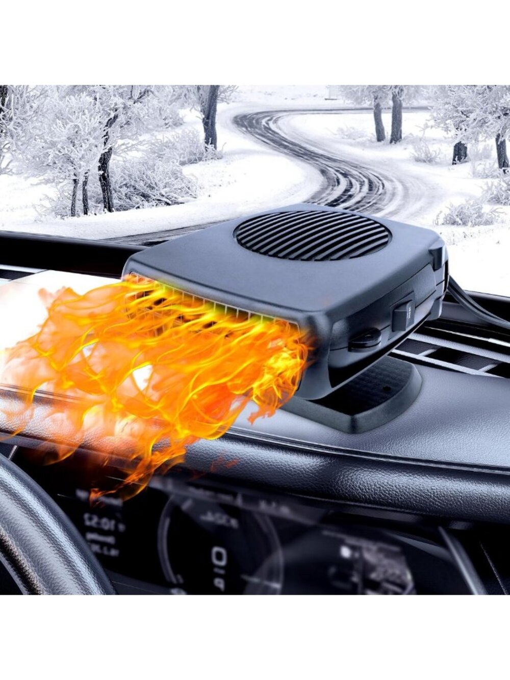 Portable 12V Car Heater & Defroster - Fast Heating Windshield Fan for SUVs